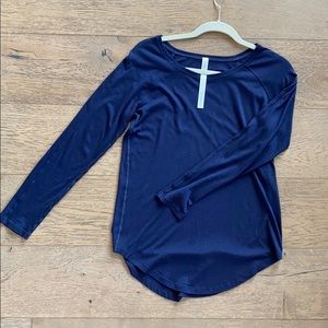 NWOT Lululemon navy long sleeve Pima cotton